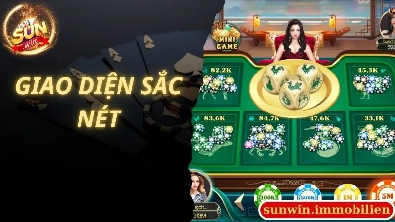 Nổ hũ bầu cua Sunwin có giao diện sắc nét